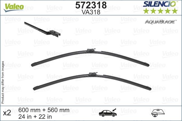 Valeo 572318 - Stikla tīrītāja slotiņa ps1.lv