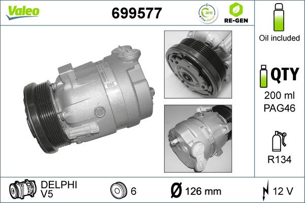 Valeo 699577 - Kompresors, Gaisa kond. sistēma ps1.lv