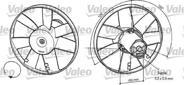 Valeo 696041 - Ventilators, Motora dzesēšanas sistēma ps1.lv