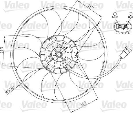 Valeo 696013 - Ventilators, Motora dzesēšanas sistēma ps1.lv