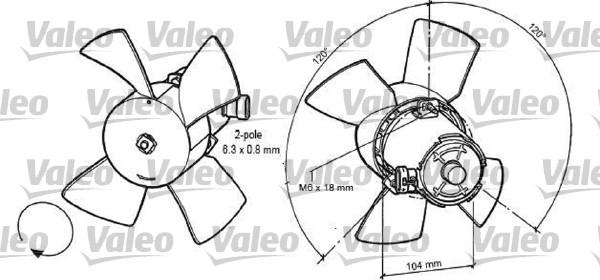 Valeo 696035 - Ventilators, Motora dzesēšanas sistēma ps1.lv