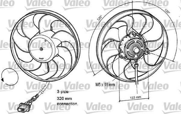 Valeo 696078 - Ventilators, Motora dzesēšanas sistēma ps1.lv