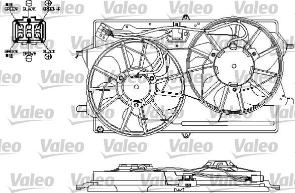 Valeo 696154 - Ventilators, Motora dzesēšanas sistēma ps1.lv