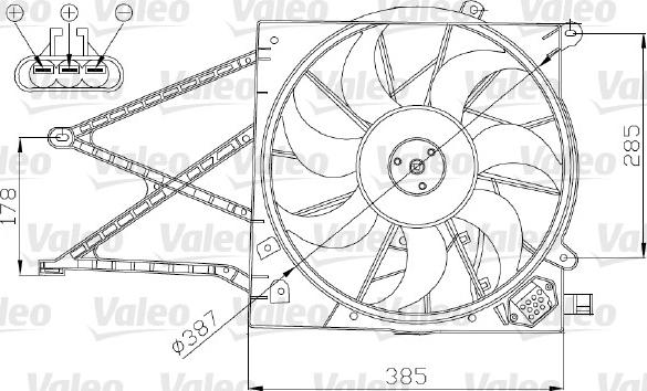 Valeo 696173 - Ventilators, Motora dzesēšanas sistēma ps1.lv