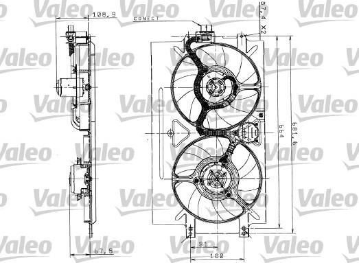 Valeo 698525 - Ventilators, Motora dzesēšanas sistēma ps1.lv