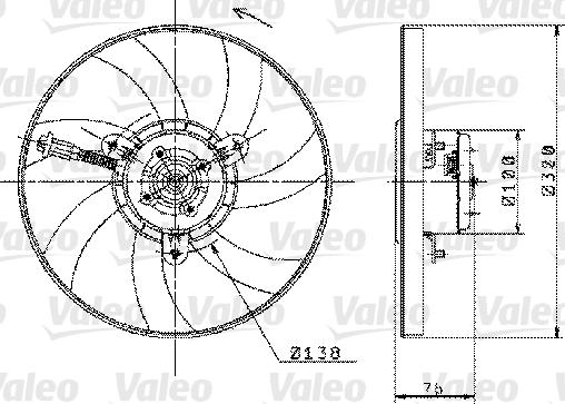 Valeo 698358 - Ventilators, Motora dzesēšanas sistēma ps1.lv