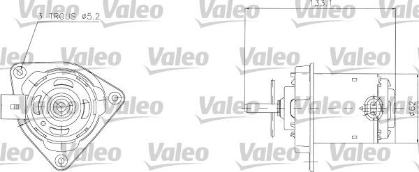 Valeo 698316 - Elektromotors, Dzes. sist. radiatora ventilators ps1.lv