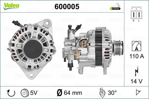 Valeo 600005 - Ģenerators ps1.lv