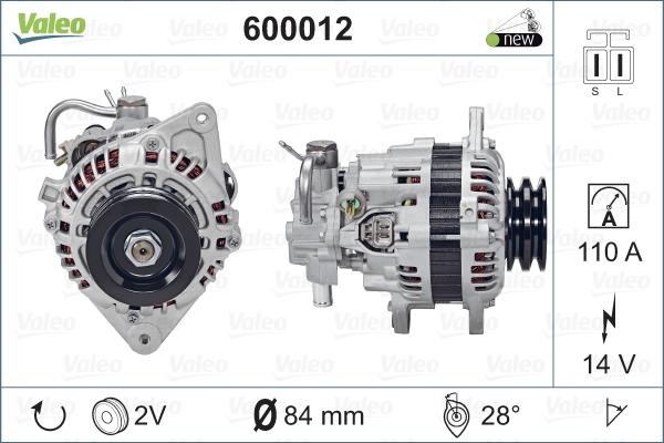 Valeo 600012 - Ģenerators ps1.lv