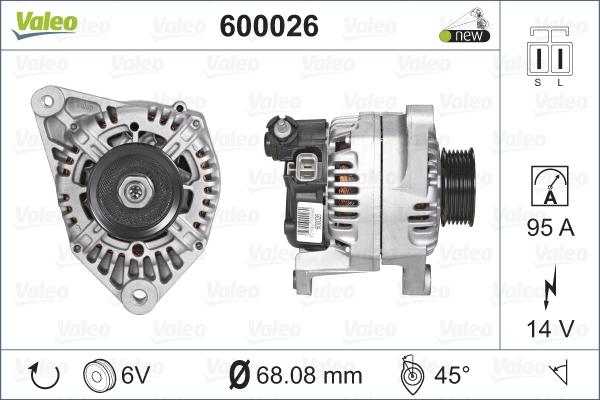 Valeo 600026 - Ģenerators ps1.lv