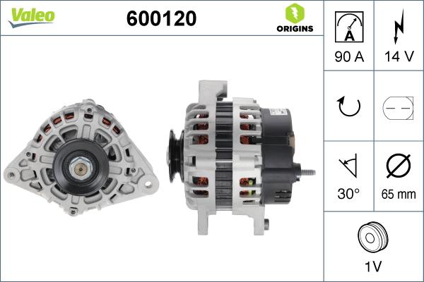 Valeo 600120 - Ģenerators ps1.lv