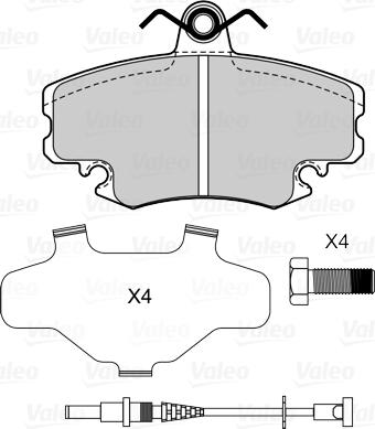 Valeo 601427 - Bremžu uzliku kompl., Disku bremzes ps1.lv