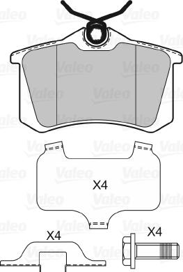 Valeo 601474 - Bremžu uzliku kompl., Disku bremzes ps1.lv