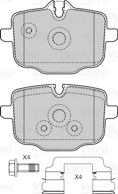 Valeo 601521 - Bremžu uzliku kompl., Disku bremzes ps1.lv