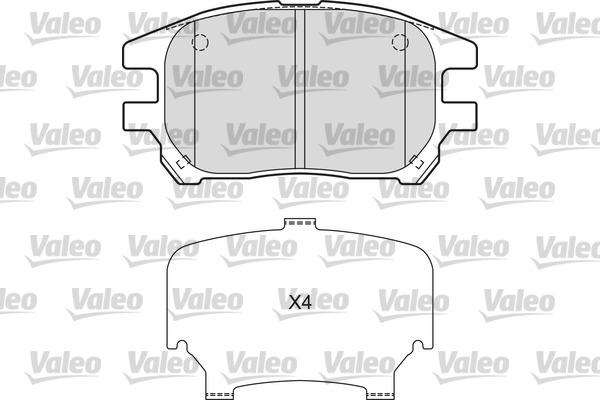 Valeo 601664 - Bremžu uzliku kompl., Disku bremzes ps1.lv