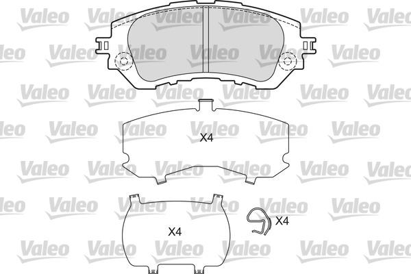 Valeo 601668 - Bremžu uzliku kompl., Disku bremzes ps1.lv