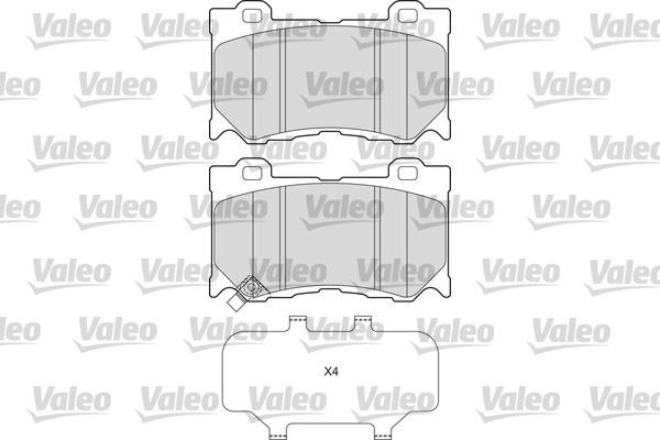 Valeo 601663 - Bremžu uzliku kompl., Disku bremzes ps1.lv