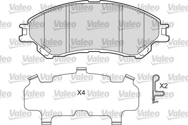 Valeo 601667 - Bremžu uzliku kompl., Disku bremzes ps1.lv