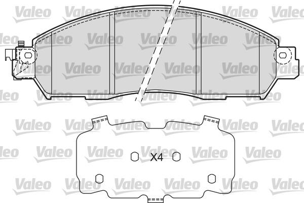 Valeo 601680 - Bremžu uzliku kompl., Disku bremzes ps1.lv