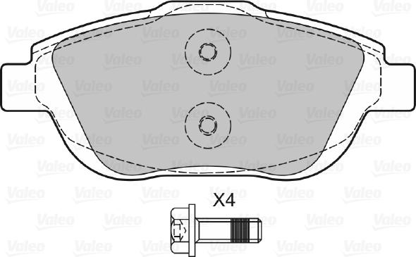 Valeo 601053 - Bremžu uzliku kompl., Disku bremzes ps1.lv