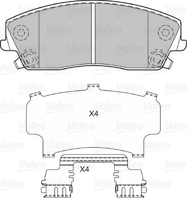 Valeo 601032 - Bremžu uzliku kompl., Disku bremzes ps1.lv