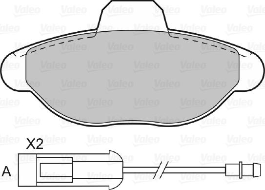 Valeo 601021 - Bremžu uzliku kompl., Disku bremzes ps1.lv