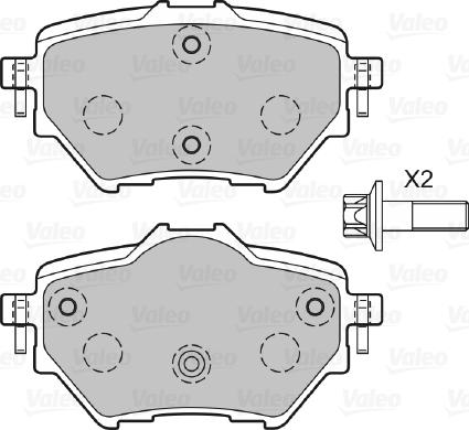 Valeo 601396 - Bremžu uzliku kompl., Disku bremzes ps1.lv