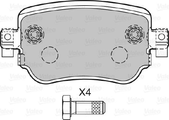 Valeo 601392 - Bremžu uzliku kompl., Disku bremzes ps1.lv