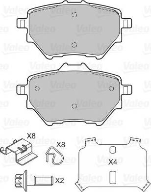 Valeo 601397 - Bremžu uzliku kompl., Disku bremzes ps1.lv