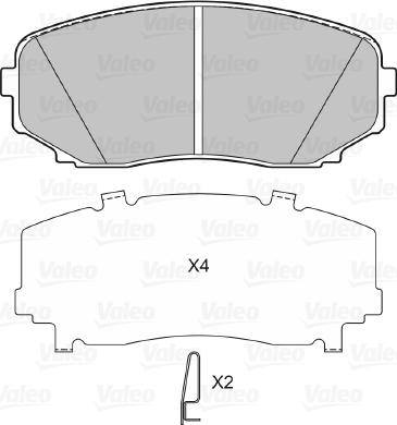 Valeo 601335 - Bremžu uzliku kompl., Disku bremzes ps1.lv