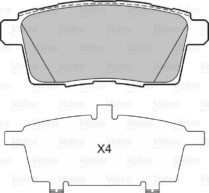 Valeo 601336 - Bremžu uzliku kompl., Disku bremzes ps1.lv