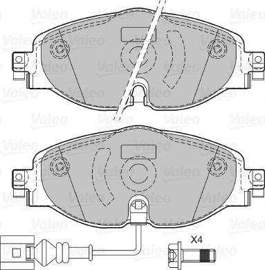 Valeo 601328 - Bremžu uzliku kompl., Disku bremzes ps1.lv