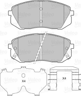 Valeo 601322 - Bremžu uzliku kompl., Disku bremzes ps1.lv