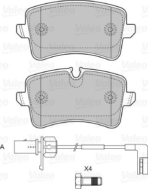 Valeo 601378 - Bremžu uzliku kompl., Disku bremzes ps1.lv