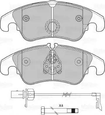 Valeo 601279 - Bremžu uzliku kompl., Disku bremzes ps1.lv