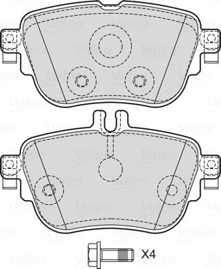 Valeo 601740 - Bremžu uzliku kompl., Disku bremzes ps1.lv