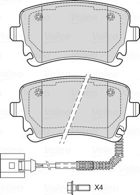 Valeo 601747 - Bremžu uzliku kompl., Disku bremzes ps1.lv