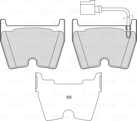 Valeo 601757 - Bremžu uzliku kompl., Disku bremzes ps1.lv