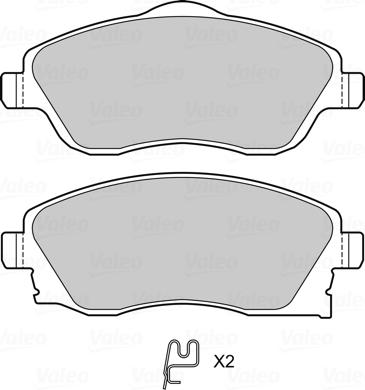 Valeo 601704 - Bremžu uzliku kompl., Disku bremzes ps1.lv