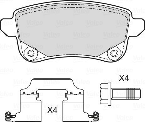 Valeo 601706 - Bremžu uzliku kompl., Disku bremzes ps1.lv