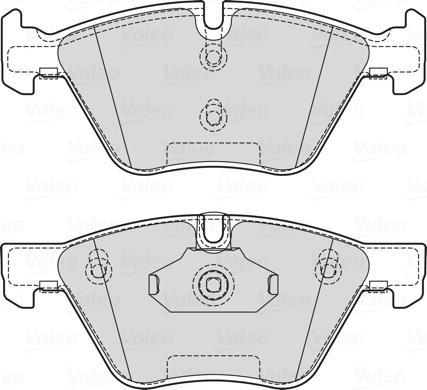 Valeo 601711 - Bremžu uzliku kompl., Disku bremzes ps1.lv