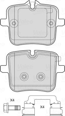 Valeo 601770 - Bremžu uzliku kompl., Disku bremzes ps1.lv