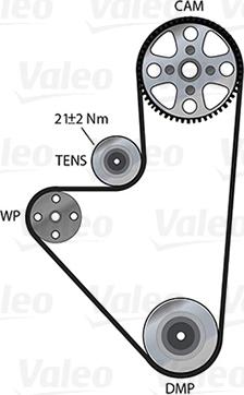 Valeo 614515 - Ūdenssūknis + Zobsiksnas komplekts ps1.lv