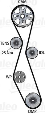 Valeo 614588 - Ūdenssūknis + Zobsiksnas komplekts ps1.lv