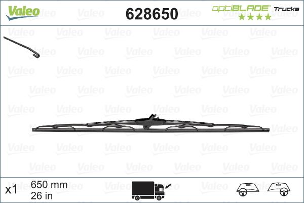 Valeo 628650 - Stikla tīrītāja slotiņa ps1.lv