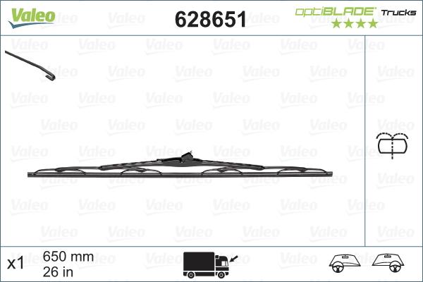 Valeo 628651 - Stikla tīrītāja slotiņa ps1.lv