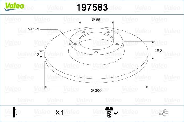 Valeo 197583 - Bremžu diski ps1.lv