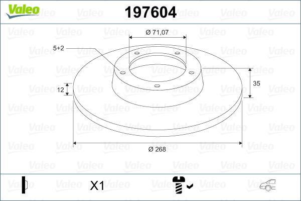 Valeo 197604 - Bremžu diski ps1.lv