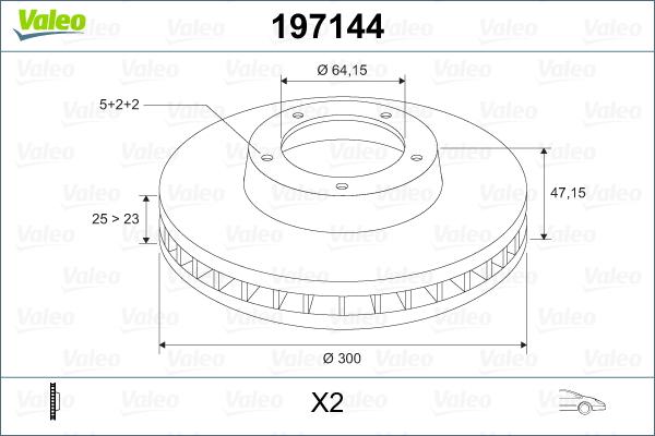 Valeo 197144 - Bremžu diski ps1.lv