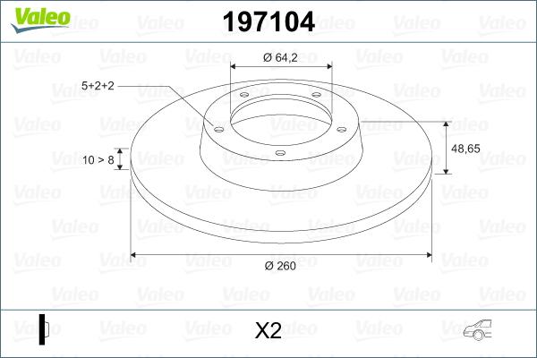 Valeo 197104 - Bremžu diski ps1.lv